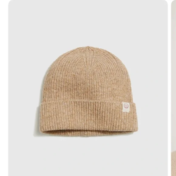 Marine Layer Porter Knit Beanie in Camel - Picture 4 of 5